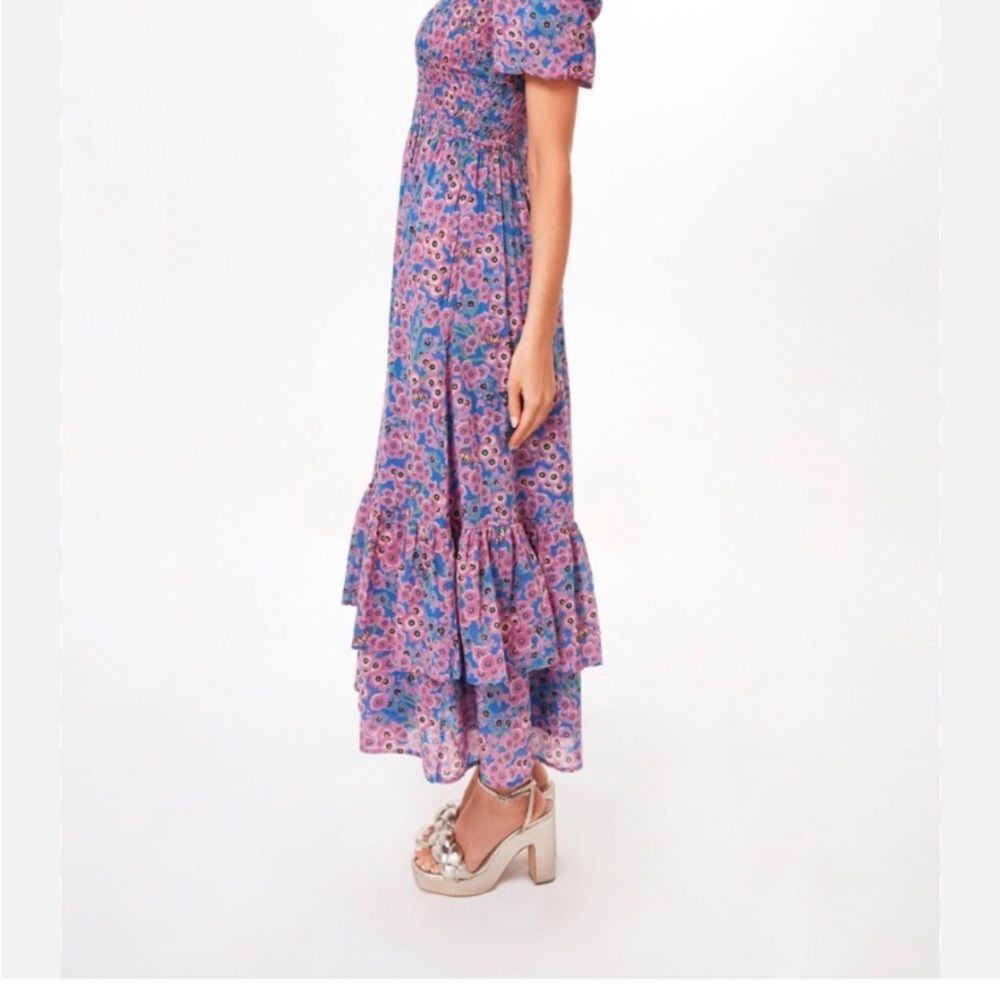Banjanan Pink & Blue Floral Midi Dress - Picture 2 of 16